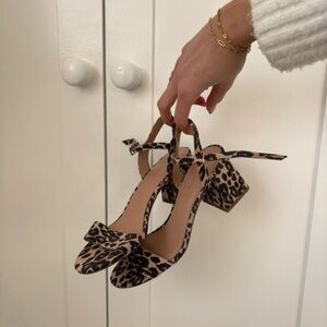 New Look Leopard Print Block Heel Sandals in Tan and Black